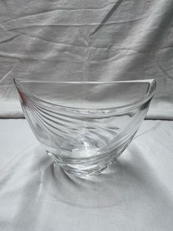 Crystal Boat Vase