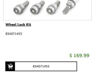 Audi OEM Locking lug nut pack (new) with key