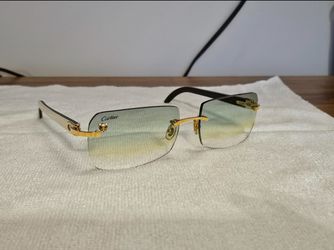 White Buffalo Horn Cartier Sunglasses