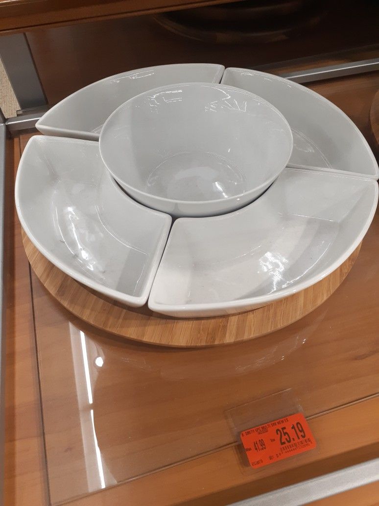 BRAND NEW 6 PC MULTI SERVING PLATTER