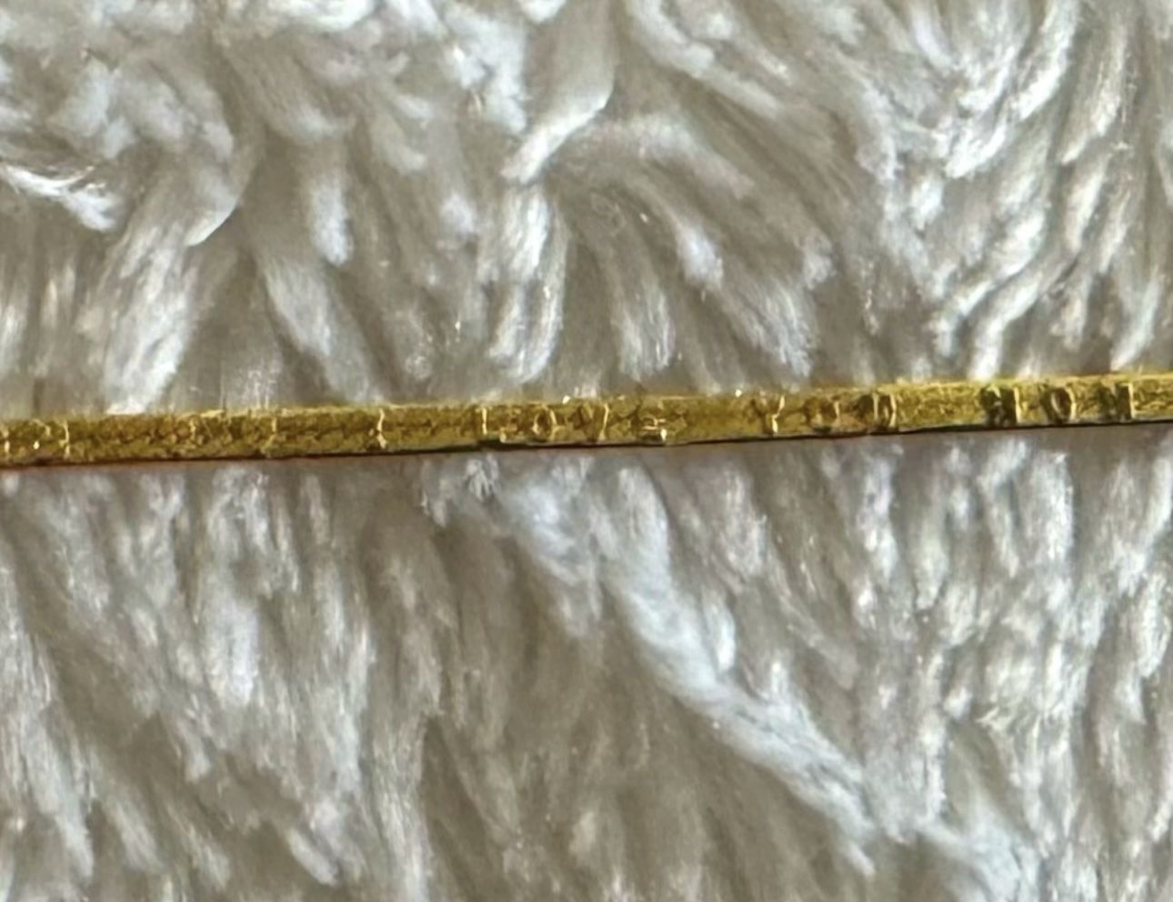 Stunning 14k I Love You Mom Herringbone Bracelet 7"