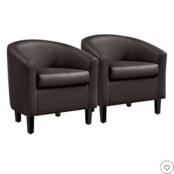 Pair Of Espresso Office Chairs - 592891