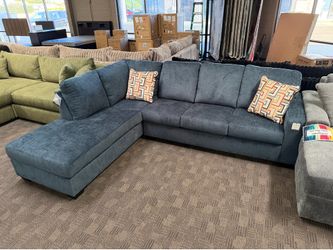 Navy blue modern sectional