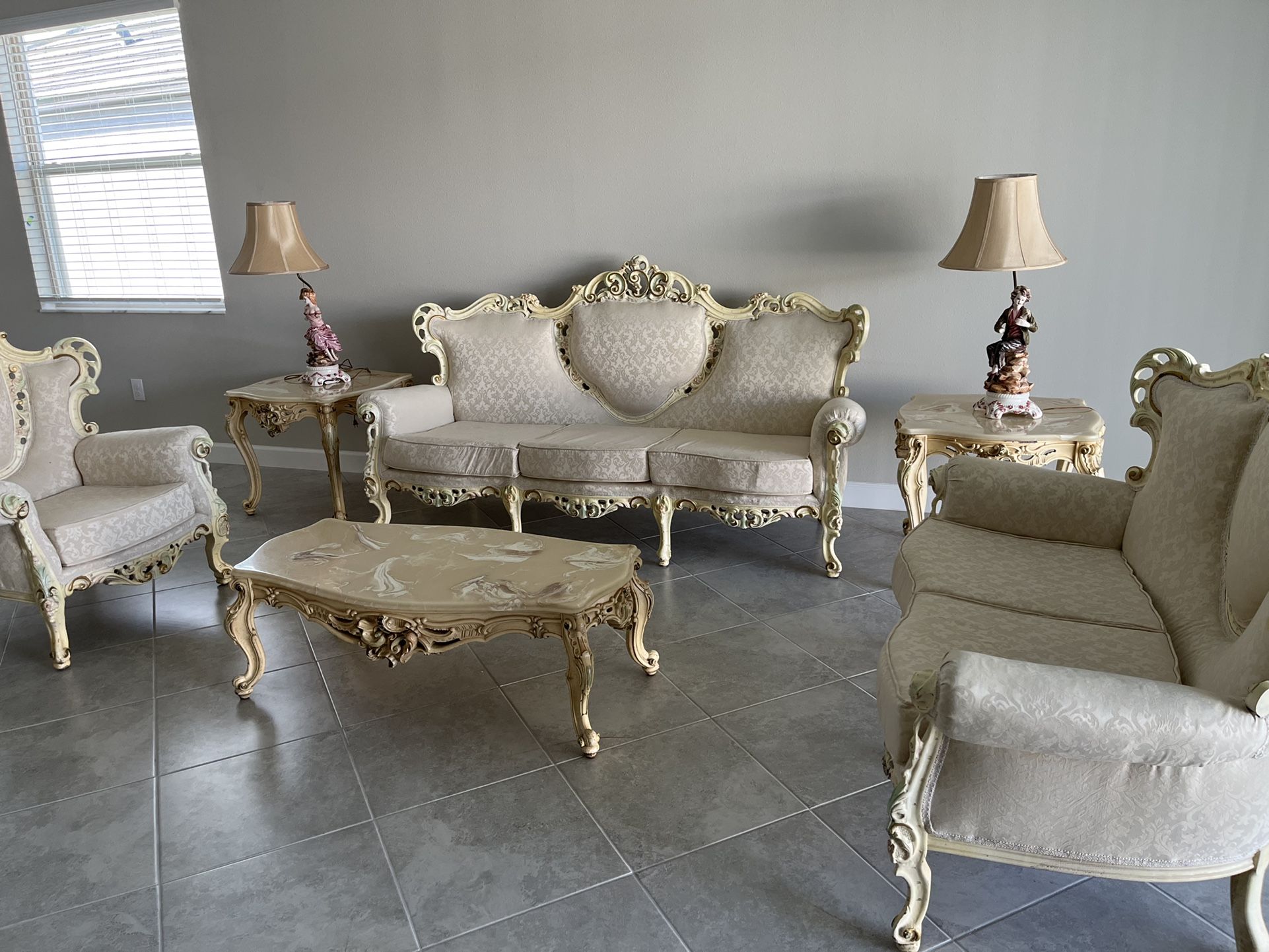 Classic Italian Sofas & Loveseat & Tables