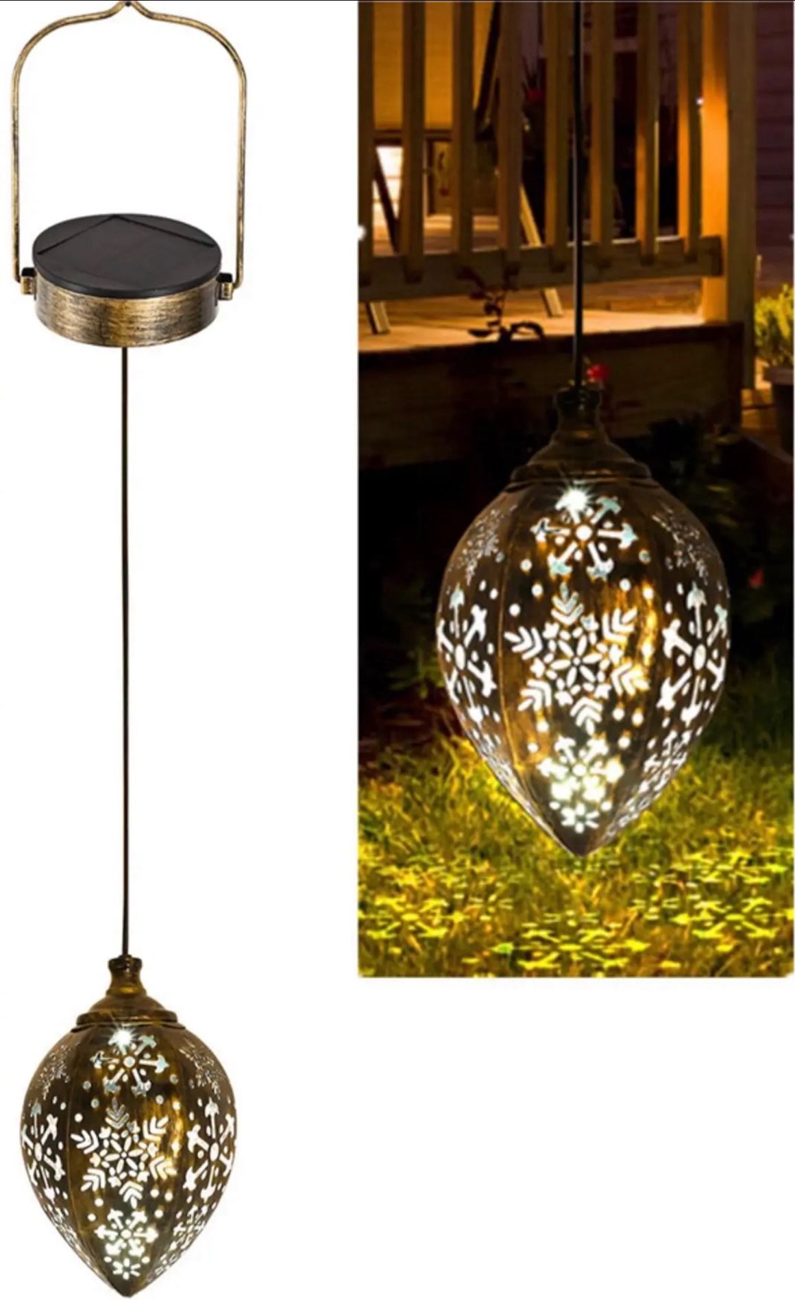  new Sunklly Hanging Solar Light Outdoor Metal Solar Lanter (cash & pick up only)
