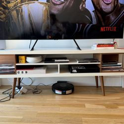 Mid-Century Modern TV Stand – Storage Shelves