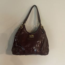 Coach Patent Leather  Shoulder Bag  100% Authentic