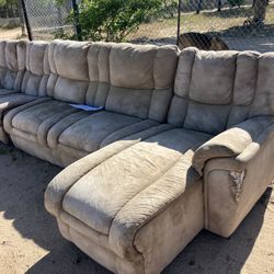 Light tan sectional couch, free