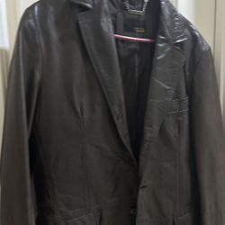 ZARA MENS LEATHER JACKET USED
