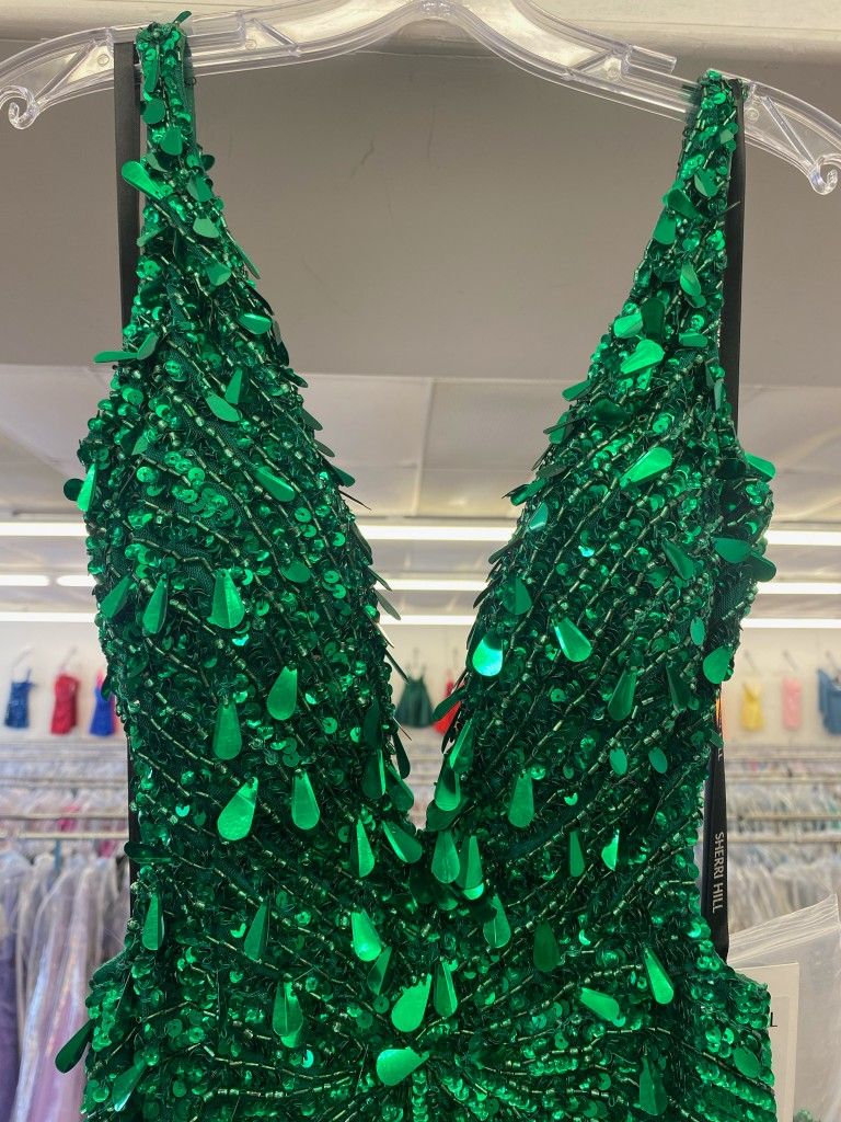 Green Sherri Hill Prom Dress