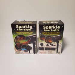 Sparkle Laser Lights projector. Covers 3,200+ sq.ft. red and green laser points