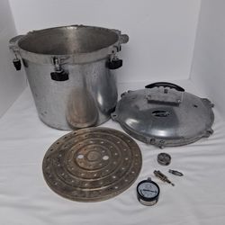 All-American pressure cooker #921 + Trivet Petcock Steam Valve & Jiggler Tested