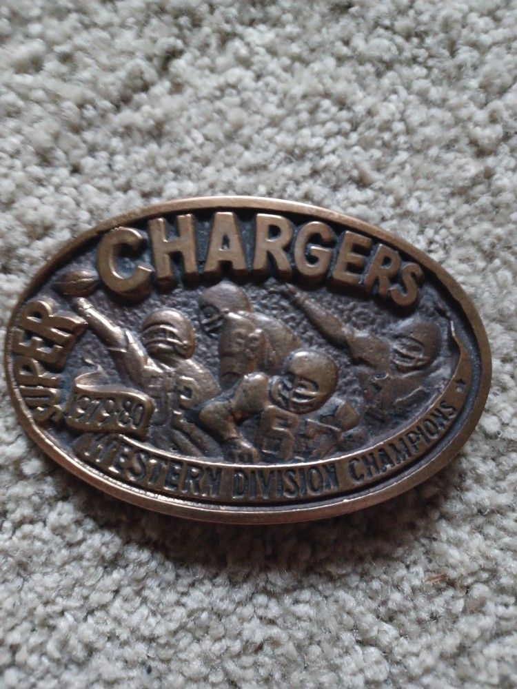 Bronze 79-80 Chargers Belt Buckle