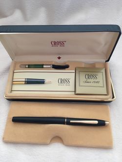 Cross Fountain Pen with ink cartridges in Box