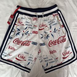 Kith x Coca Cola x Mitchell & Ness Hardwood Classics Hawaii Shorts NWT - Med