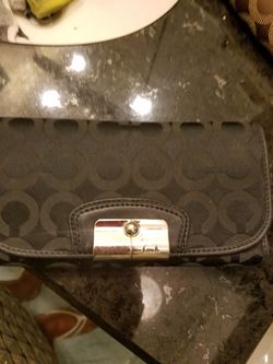 Coach black wallet great con