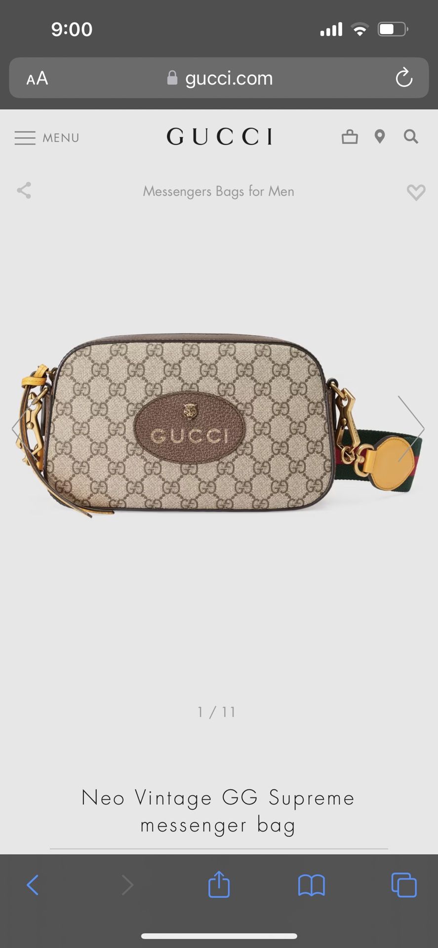 Gucci Neo Vintage GG Supreme messenger bag