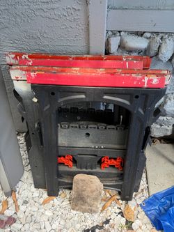 Folding Sawhorse with Red Top Rails