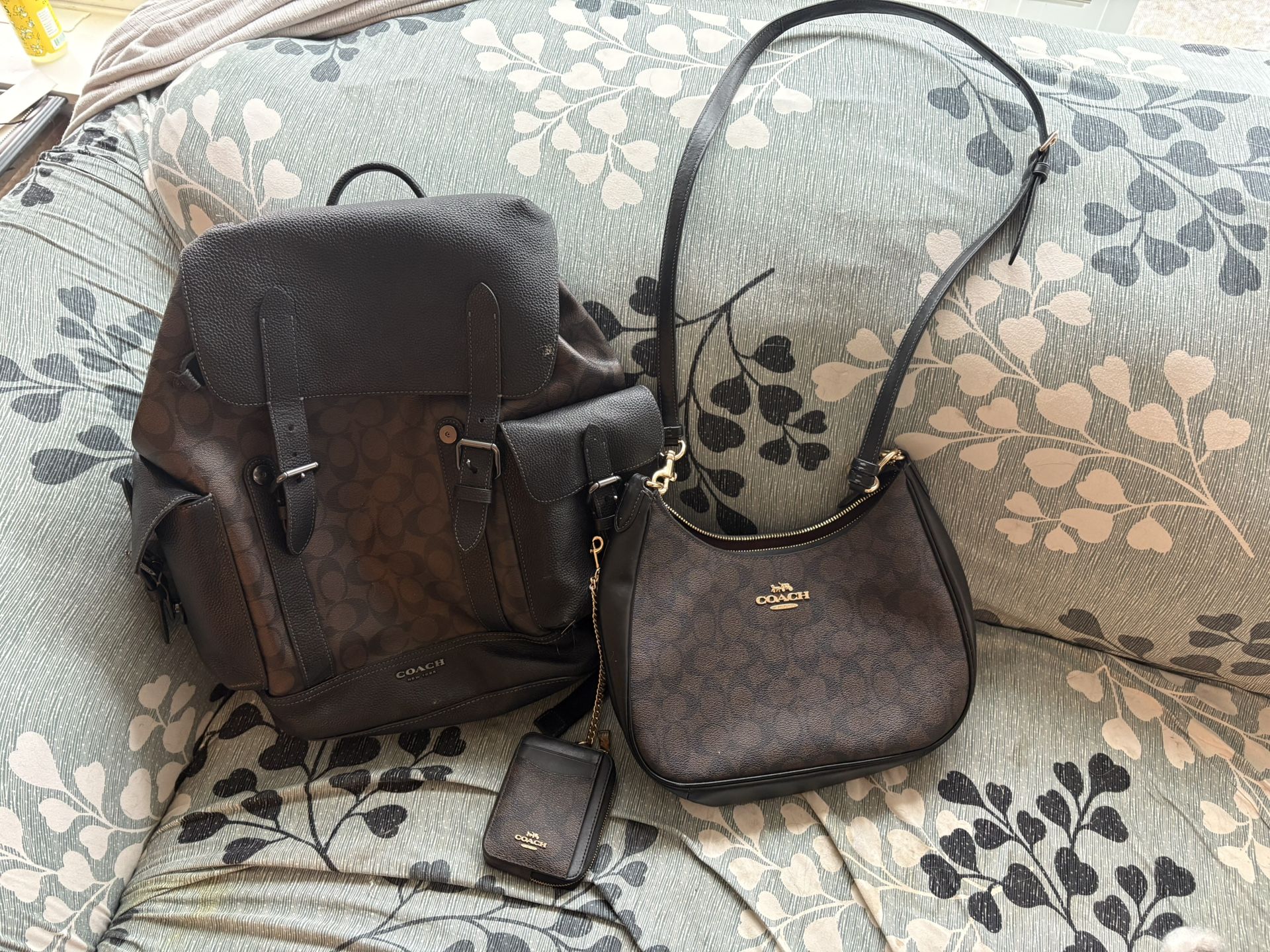 Authentic Coach Backpack/Purse/Wallet Set
