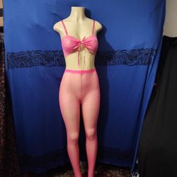 New Pink Set Lingerie Size Small Stretch