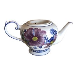 🟤 Jardin Bleu Tea Pot Flowers Romancing Provence Collection