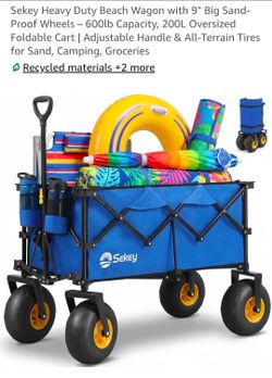 Sekey Heavy Duty Foldable Beach Wagon