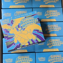 Available Now Brand New in Box Pokemon Trading Card Game TCG Mega Evolutions Ascended Heroes Elite Trainer Box ETB