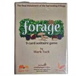 Forage 9 Card Solitaire Game Mark Tuck Side Room Games 2023 Strategy New Sealed