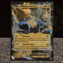 Manectric EX Pokémon Card - Damaged