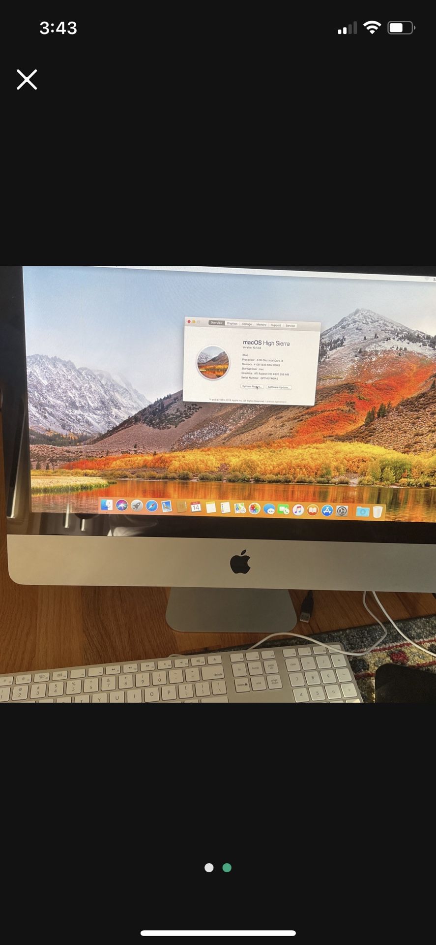 2010 iMac 21” For Sale