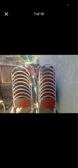 Red leather chairs