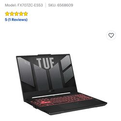 Asus Tuff gaming laptop