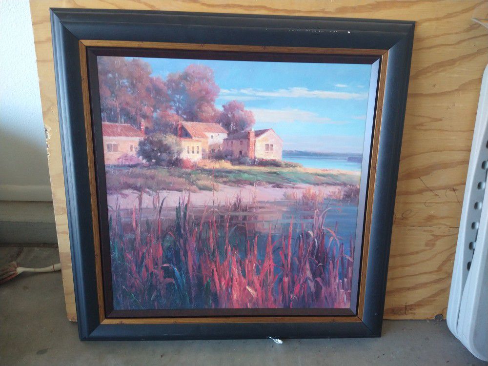 Vintage Harbour Home Framed Painting
