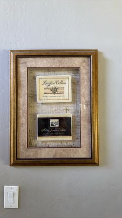 Wine plate frame gold frame