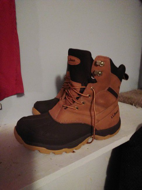 LL Bean Tek 2.5 Lace Up Suede Snow Boots Never Worn Men's 10 Medium See Pictures For Details