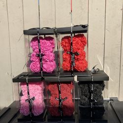 Foam Rose Teddy Bears 