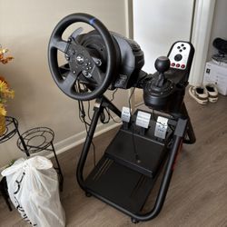 Thrustmaster T300RSGT w/ Logitech G27 shifter and Stand