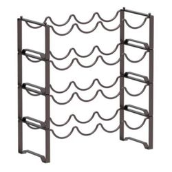 Bronze Metal Wine Rack Expandable Up To 4 Tiers - New In Box