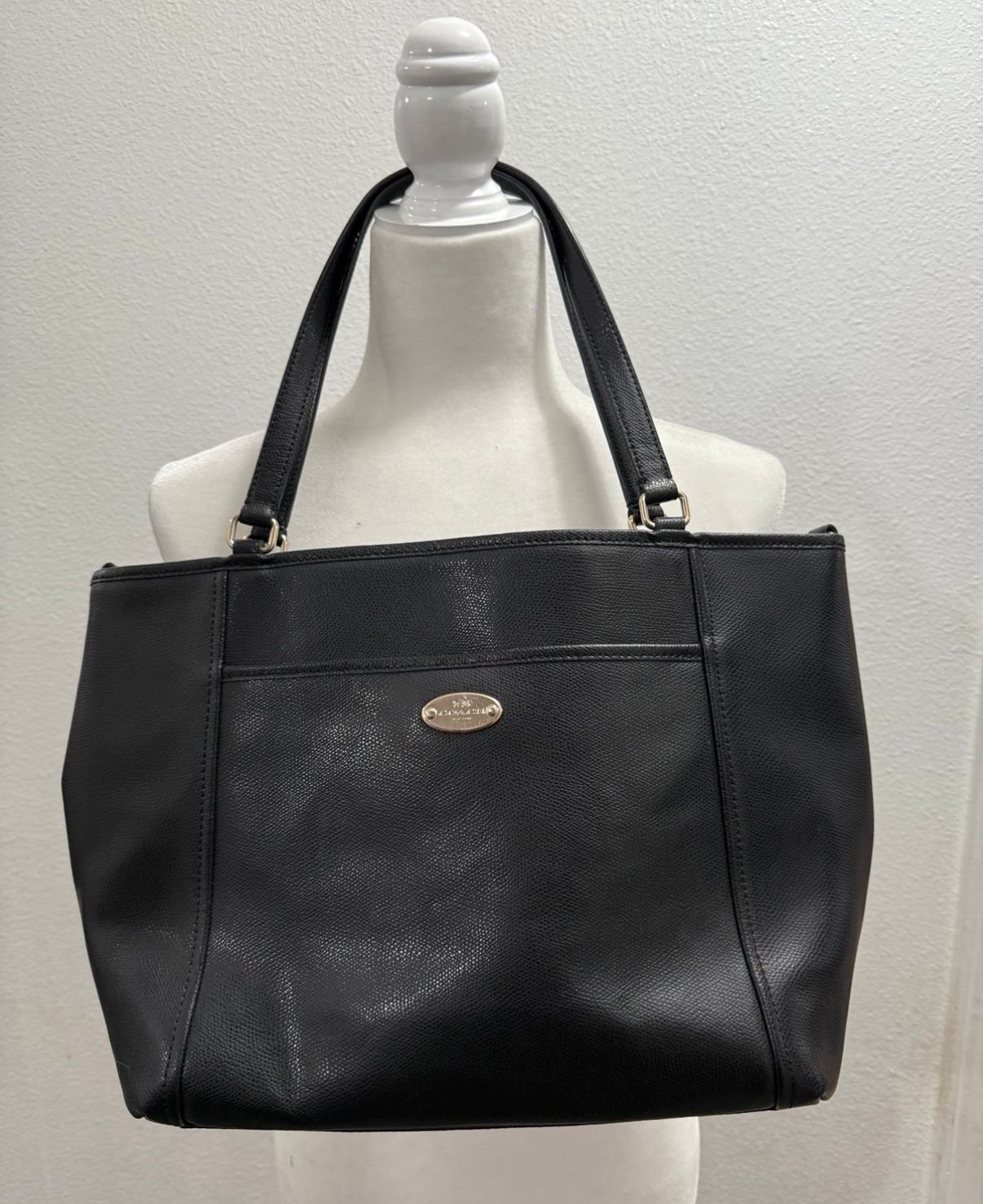 COACH crossgrain leather pocket tote F34497 Without strap