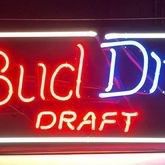 Vintage Discontinued Bud Dry Draft Neon Sign - Like New 
