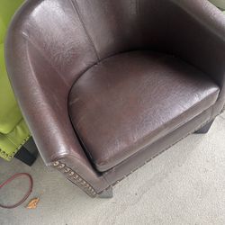 Brown Leather Chair 