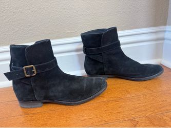 Sam Edelman black suede booties size 8