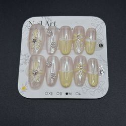Press On Nails Handmade Size M Reusable