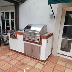  custom stright BBQ ISLANDS