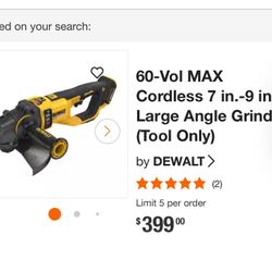 New Dewalt 9” Grinder