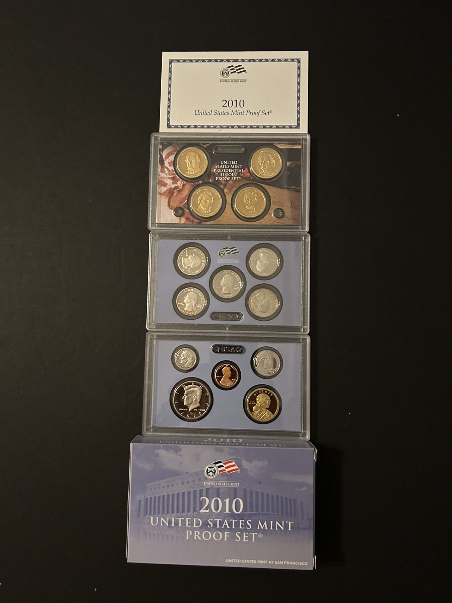 Coins – Brilliant Uncirculated 2010S (San Francisco mint) in original packaging – Total 14 coins