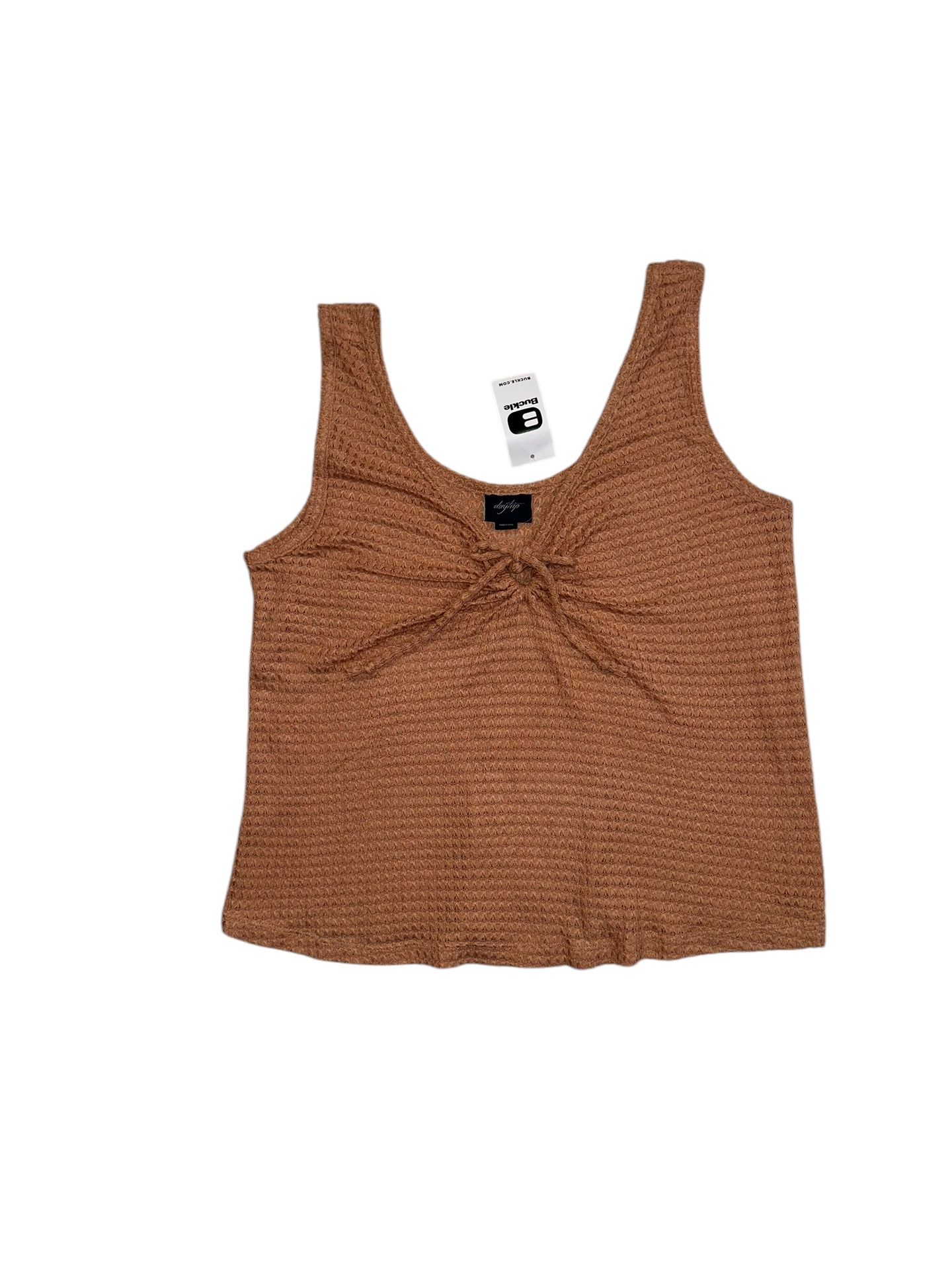 Daytrip By Buckle A-Line Waffle Knit Camel Women’s Blouse Size Small Top Brand New With Tags