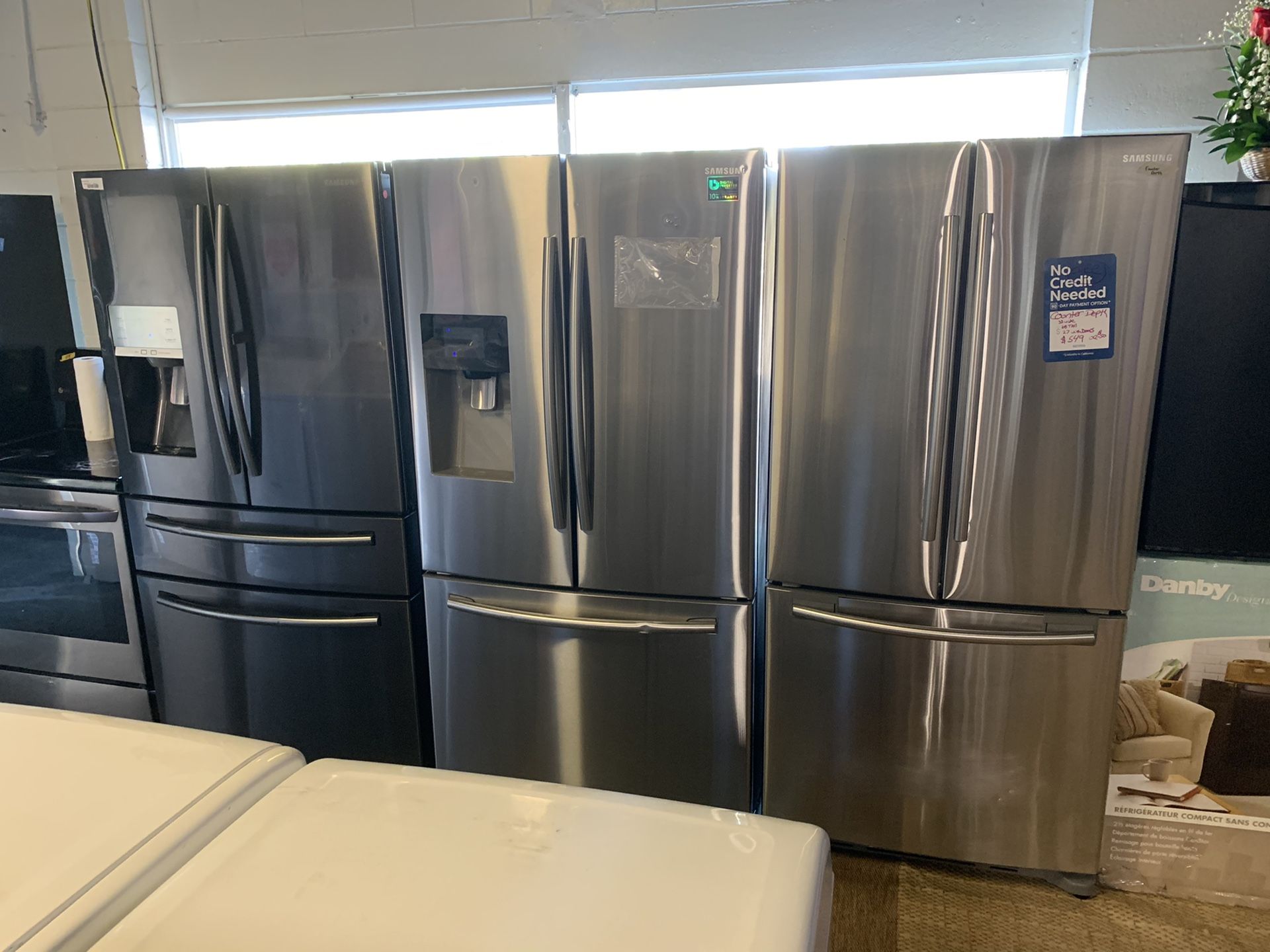 Stainless frenchdoor or four door refrigerators