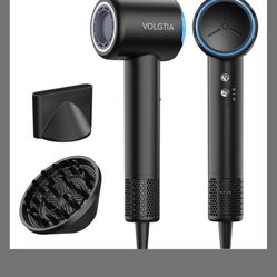 Volgtia Hair Dryer With Diffuser For Curly Hair, Blow Dryer, 110000 RPM Professional High Speed Hairdryer With Negative Ions, 1400W Blow Dryer With 6.