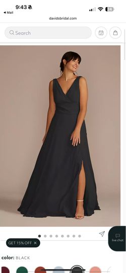 Black bridesmaids dress size 14